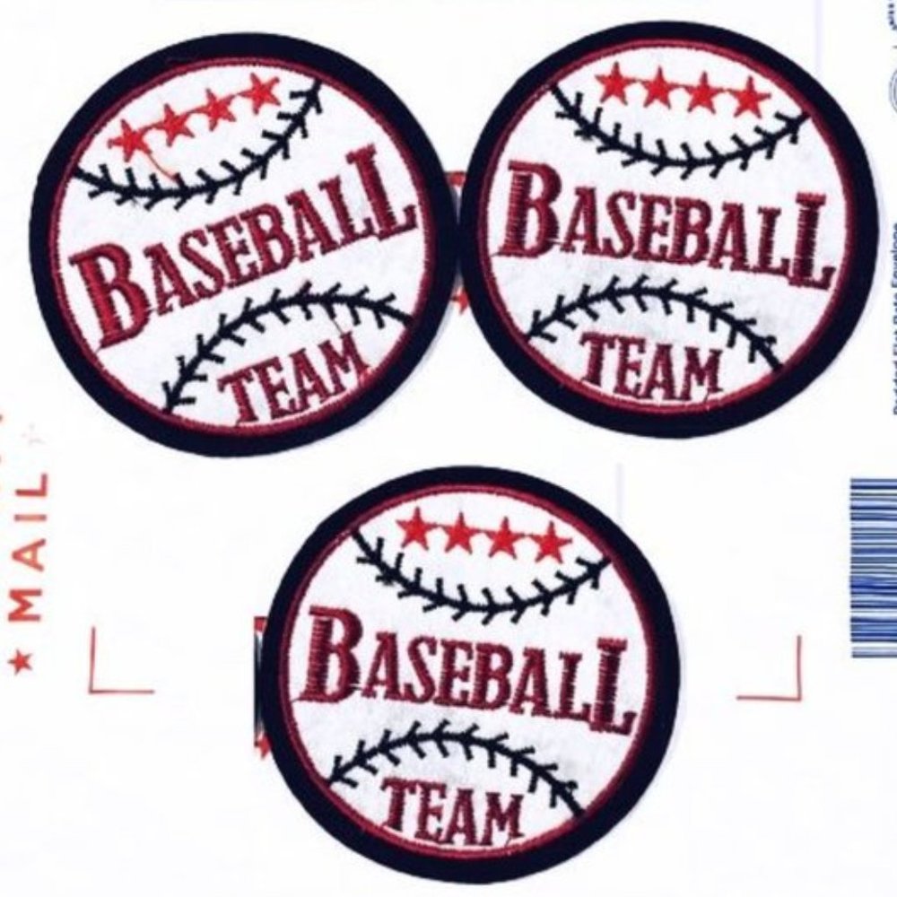 BASEBALL SPORTS TEAM EASY IRON ON PATCHES